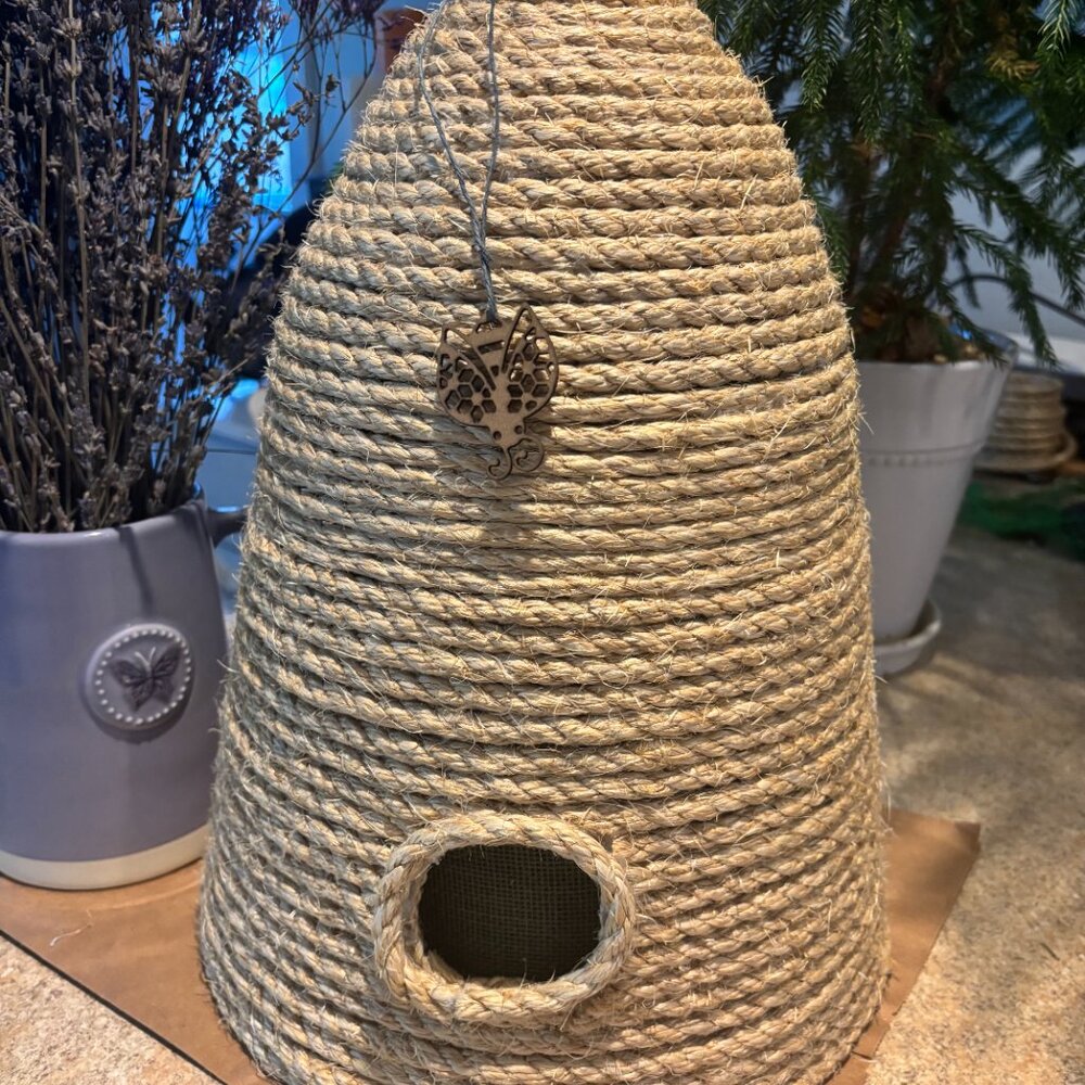 COPY - Bee Skep Made from Sisal and Hemp - Large Size